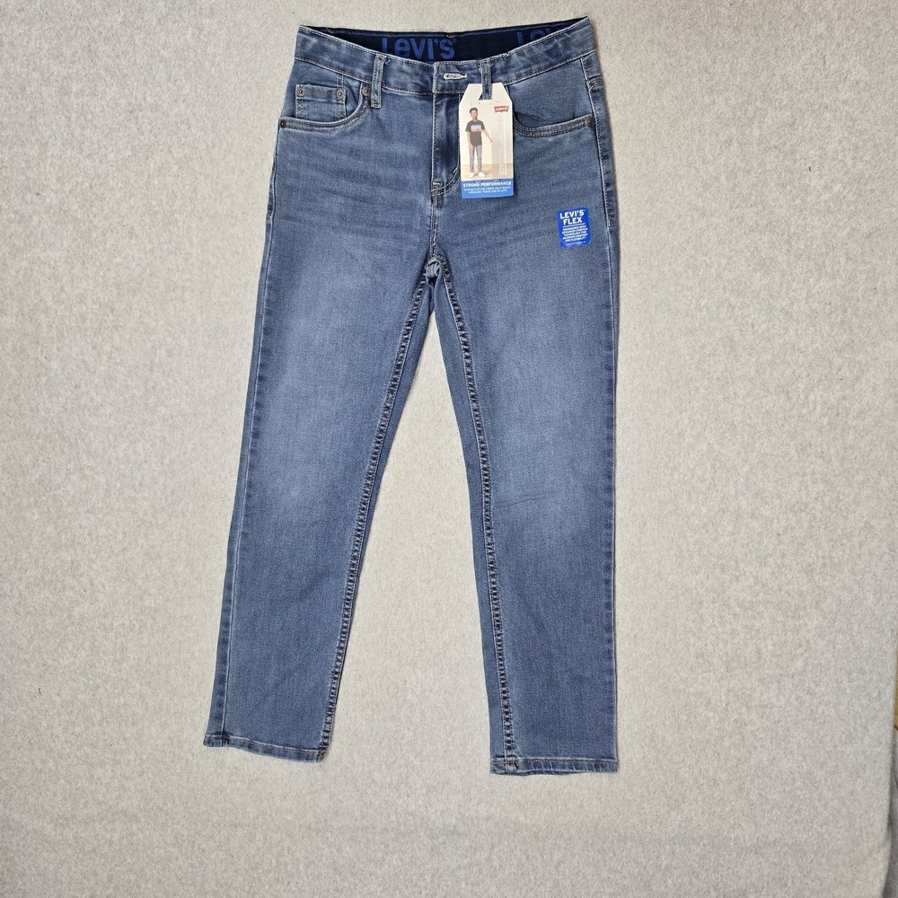 Levi's 502 Boys Jeans 26X27 Blue Denim Regular Taper 28" Inseam NWT